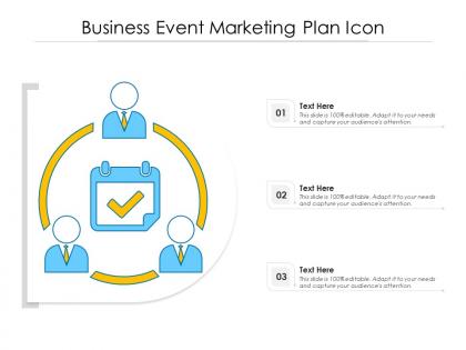 Business event marketing plan icon