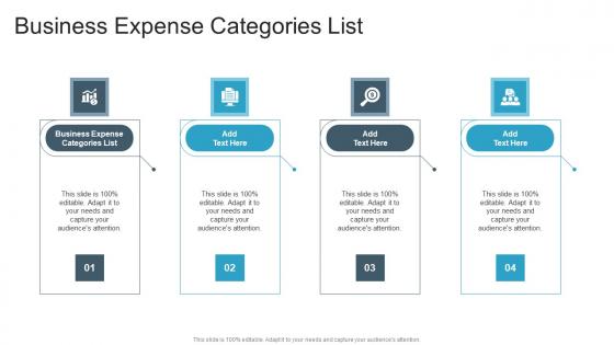 Business Expense Categories List In Powerpoint And Google Slides Cpb