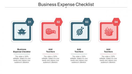 Business Expense Checklist Ppt Powerpoint Presentation Infographics Infographics Cpb