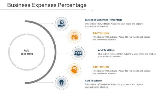 Business Expenses Percentage Ppt Powerpoint Presentation Infographic Layouts Cpb