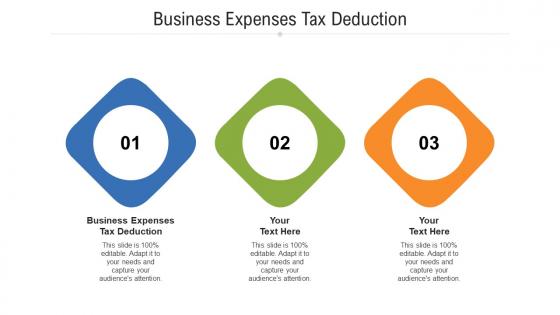 Business expenses tax deduction ppt powerpoint presentation gallery samples cpb