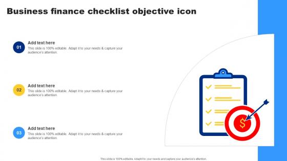 Business Finance Checklist Objective Icon