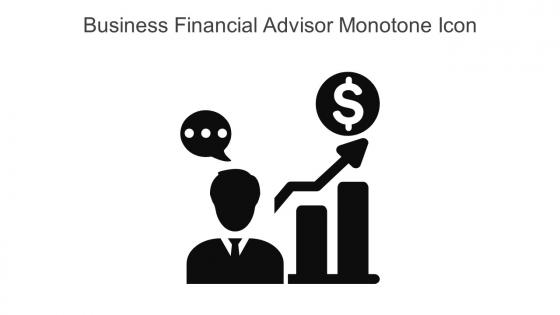 Business Financial Advisor Monotone Icon In Powerpoint Pptx Png And Editable Eps Format