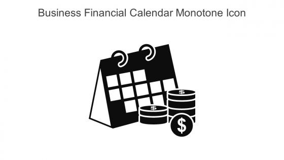 Business Financial Calendar Monotone Icon In Powerpoint Pptx Png And Editable Eps Format