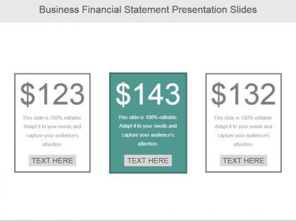 Business financial statement presentation slides