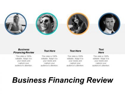 Business financing review ppt powerpoint presentation gallery portfolio cpb