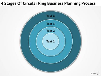 Business flow diagram example of circular ring planning process powerpoint templates