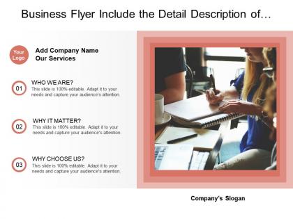 Business flyer include the detail description of services of company