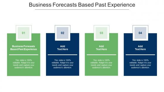 Business Forecasts Based Past Experience Ppt Powerpoint Presentation Infographic Cpb