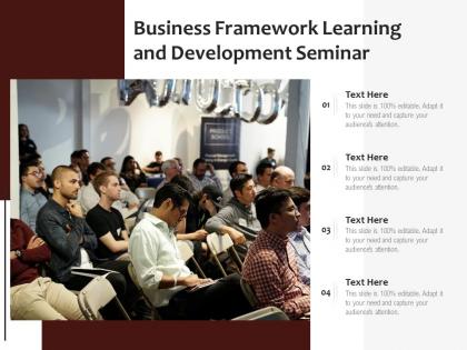 Business framework learning and development seminar