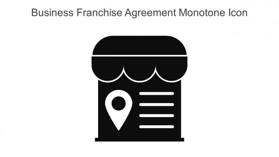 Business Franchise Agreement Monotone Icon In Powerpoint Pptx Png And Editable Eps Format