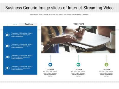 Business generic image slides of internet streaming video infographic template