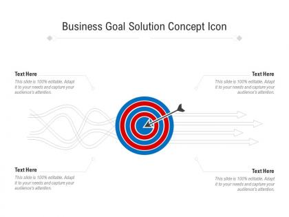 Business goal solution concept icon