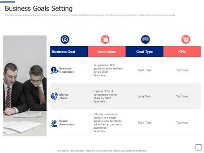 Business goals setting segmentation approaches ppt summary