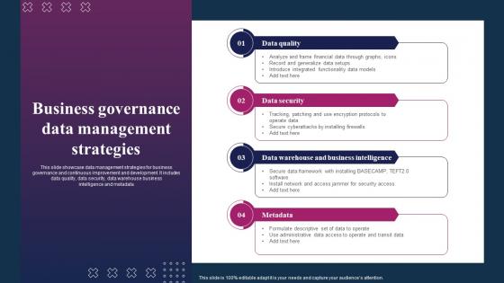 Business Governance Data Management Strategies