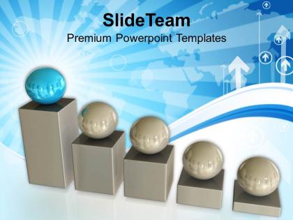 Business graph and spheres leader teamwork powerpoint templates ppt themes and graphics 0213