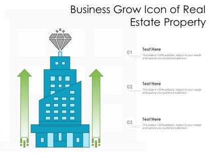Business grow icon of real estate property