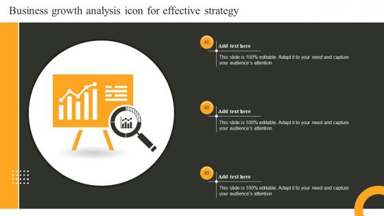 Business Growth Analysis Icon For Effective Strategy