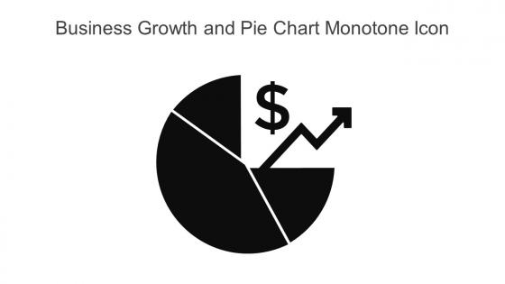 Business Growth And Pie Chart Monotone Icon In Powerpoint Pptx Png And Editable Eps Format