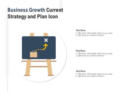 Business growth current strategy and plan icon