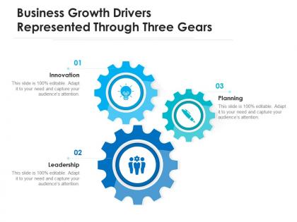 Business growth drivers represented through three gears