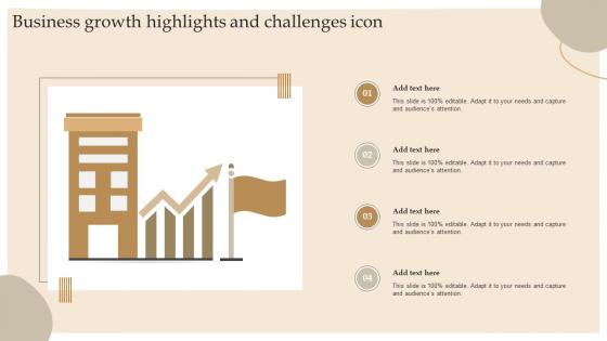 Business Growth Highlights And Challenges Icon