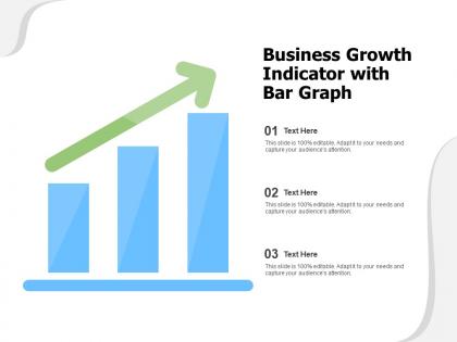 Business growth indicator with bar graph