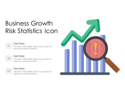 Business growth risk statistics icon