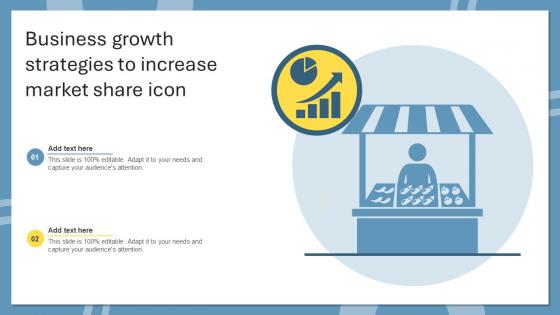 Business Growth Strategies To Increase Market Share Icon