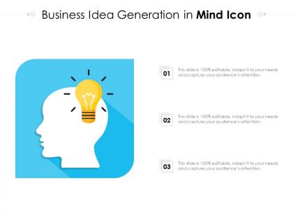 Business idea generation in mind icon