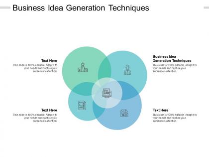 Business idea generation techniques ppt powerpoint presentation design cpb