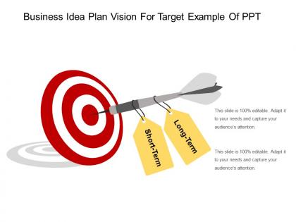 Business idea plan vision for target example of ppt
