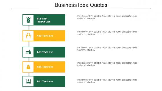 Business Idea Quotes Ppt Powerpoint Presentation Summary Format Cpb