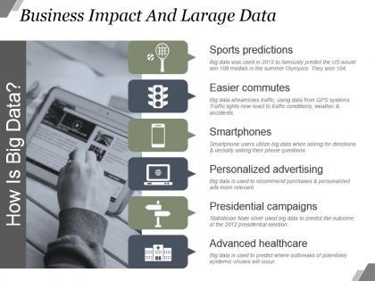 Business impact and large data powerpoint layout