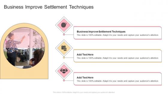Business Improve Settlement Techniques In Powerpoint And Google Slides Cpb