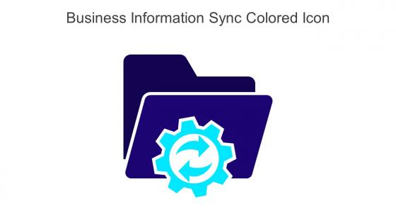 Business Information Sync Colored Icon In Powerpoint Pptx Png And Editable Eps Format
