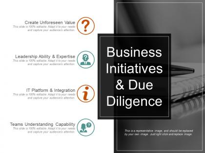 Business initiatives and due diligence powerpoint presentation