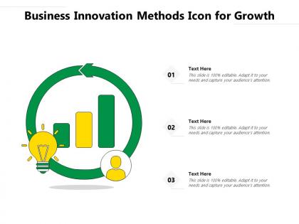 Business innovation methods icon for growth