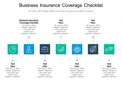 Business insurance coverage checklist ppt powerpoint presentation professional layouts cpb