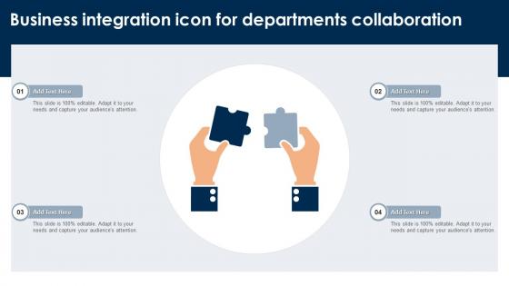 Business Integration Icon For Departments Collaboration
