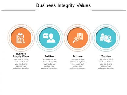 Business integrity values ppt powerpoint presentation summary portfolio cpb