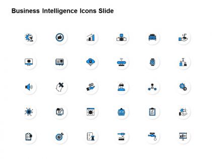 Business intelligence icons slide achievements ppt powerpoint slides
