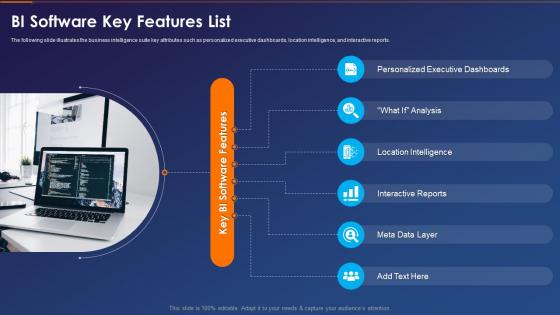 Business Intelligence Transformation Toolkit Bi Software Key Features List