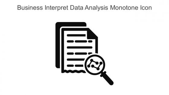 Business Interpret Data Analysis Monotone Icon In Powerpoint Pptx Png And Editable Eps Format