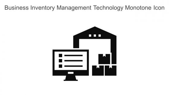Business Inventory Management Technology Monotone Icon In Powerpoint Pptx Png And Editable Eps Format