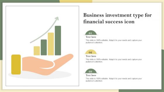Business Investment Type For Financial Success Icon