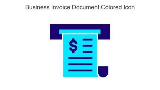 Business Invoice Document Colored Icon In Powerpoint Pptx Png And Editable Eps Format
