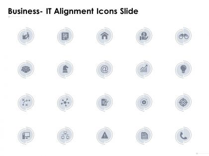 Business it alignment icons slide gears checklist d70 ppt powerpoint presentation ideas