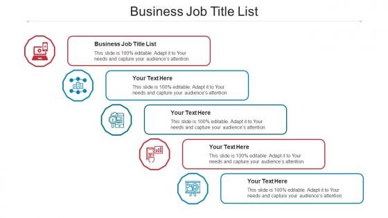 Business Job Title List Ppt Powerpoint Presentation Inspiration Introduction Cpb