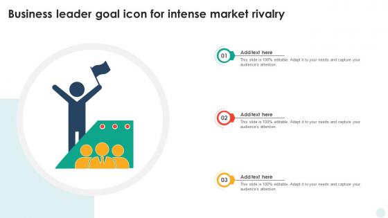 Business Leader Goal Icon For Intense Market Rivalry